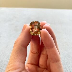 Vintage 9k citrine cocktail ring